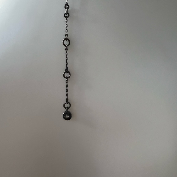 HENRI BENDEL NWOT LUXE PAVE IRIS GUNMETAL PENDANT NECKLACE - Picture 2 of 13